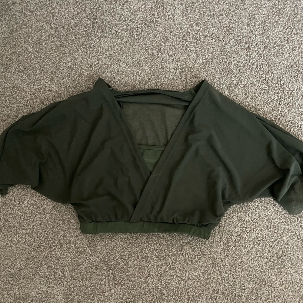 green/black two-piece solo costume